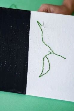 Floral String Art + Canvas Embroidery Kit -Eds Plant Shop floral string art canvas embroidery kit 738246