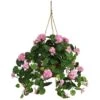 Geranium Hanging Basket – Artificial Silk Plant (Red Or Pink) 1 Geranium Hanging Basket – Artificial Silk Plant (Red Or Pink) -Eds Plant Shop geranium hanging basket artificial silk plant red or pink 4003205