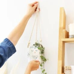 Hanging Ceramic Owl Planter Pot 7 Hanging Ceramic Owl Planter Pot -Eds Plant Shop hanging ceramic owl planter pot 7508833