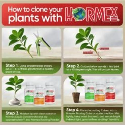 Hormex Rooting Powder Pack – #1, #3 & #8 IBA Cloning Kit For Softwood To Semi-Hardwood Cuttings -Eds Plant Shop hormex rooting powder pack 1 3 8 iba cloning kit for softwood to semi hardwood cuttings 8884193