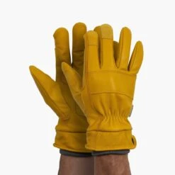 Barebones Kunar Glove: Premium All-Purpose Work Glove: Natural/Yellow -Eds Plant Shop kunar glove premium all purpose work glove naturalyellow 403243