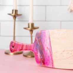 Marbled Resin Wood Board -Eds Plant Shop marbled resin wood board 491295