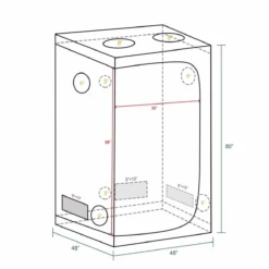 Mars Hydro 4' X 4' X 6' 8" Indoor Grow Tent | Durable, Light-Proof, And User-Friendly -Eds Plant Shop mars hydro 4 x 4 x 6 8 indoor grow tent durable light proof and user friendly 170114