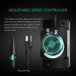 Mars Hydro 6" Inline Duct Fan & Carbon Filter Combo With Speed Controller -Eds Plant Shop mars hydro 6 inline duct fan carbon filter combo with speed controller 680804