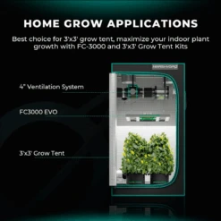 Mars Hydro FC3000-EVO 300W Smart Grow System Samsung LM301H LED Grow Light -Eds Plant Shop mars hydro fc3000 evo 300w smart grow system samsung lm301h led grow light 704117