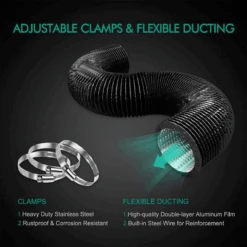 Mars Hydro IFresh 4" Ventilation Kit | Inline Fan & Carbon Filter Combo -Eds Plant Shop mars hydro ifresh 4 ventilation kit inline fan carbon filter combo 614465