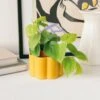 Paula Self Watering Planter Pot - Mustard Yellow