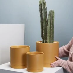 Romey Planter Pot With Water Saucer 4.75 Inch 15 Romey Planter Pot With Water Saucer 4.75 Inch -Eds Plant Shop romey planter pot with water saucer 475 inch 956587