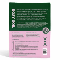 Rosy Soil- Organic Cactus & Succulent Mix 4qt -Eds Plant Shop rosy soil organic cactus succulent mix 4qt 769492