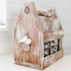 Rustic DIY Weathered Wood Caddy Kit – Customizable Home Decor