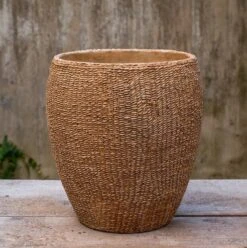 Seagrass Style Cement Planter -Eds Plant Shop seagrass style cement planter 268811