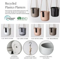 Signature Stone Hanging Planter Pot 4.75 Inch -Eds Plant Shop signature stone hanging planter pot 475 inch 984625