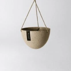 8" Upcycled Hanging Planters -Eds Plant Shop signature stone hanging planter pot 8 inch round bottom 314907