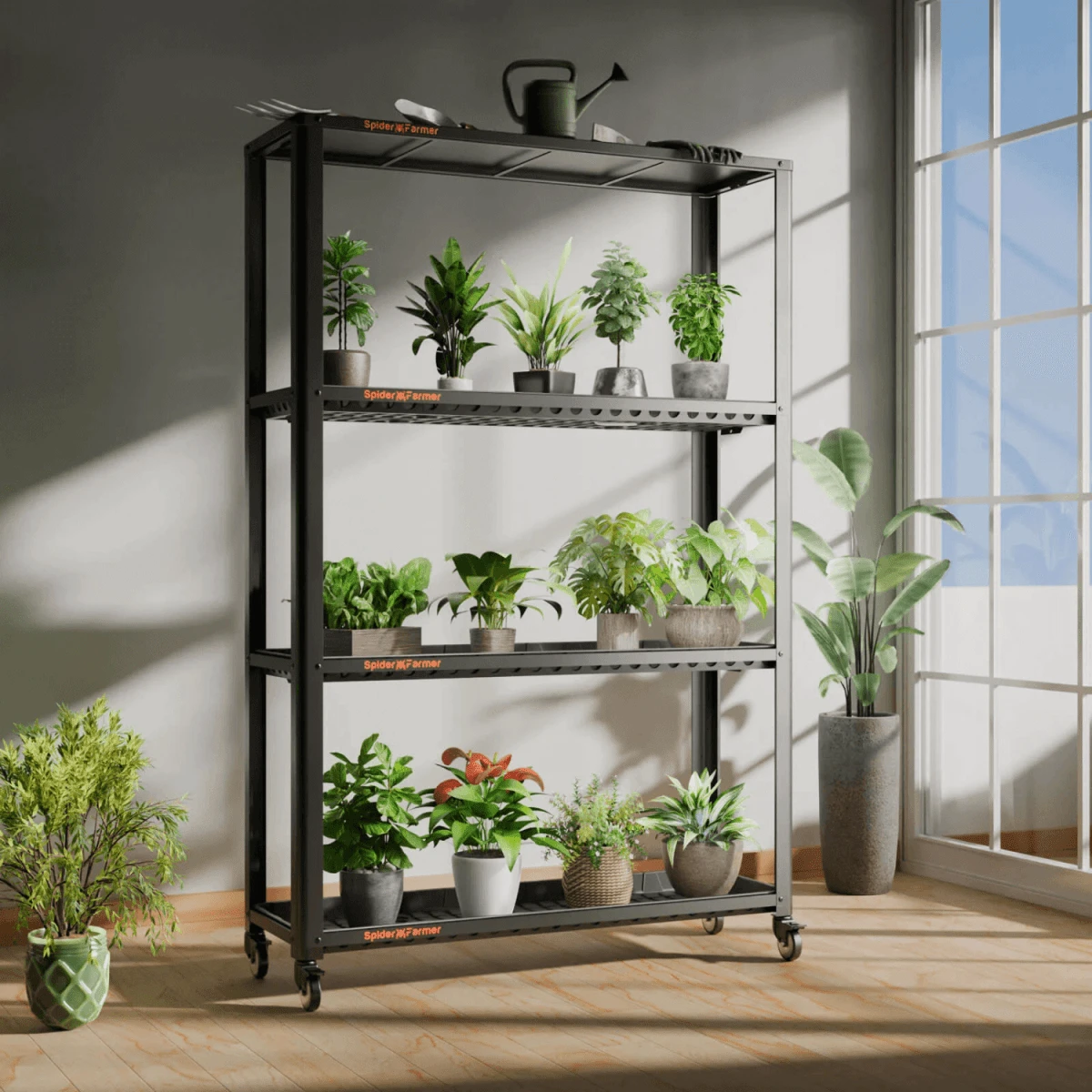 Spider Farmer 3 Tier Metal Plant Stand With Trays 7 Spider Farmer 3 Tier Metal Plant Stand With Trays - Image 5