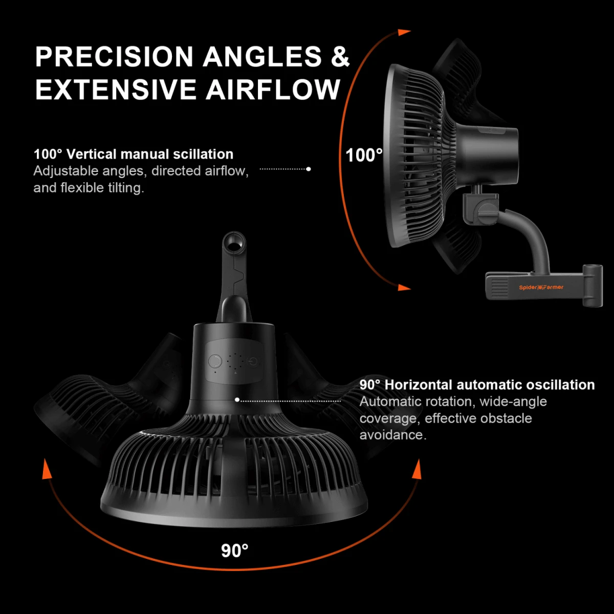 Spider Farmer 6" Clip-On Fan For Indoor Plants 5 Spider Farmer 6" Clip-On Fan For Indoor Plants - Image 3