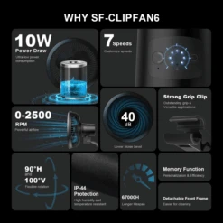 Spider Farmer 6" Clip-On Fan For Indoor Plants 16 Spider Farmer 6" Clip-On Fan For Indoor Plants -Eds Plant Shop spider farmer 6 clip on fan for indoor plants 404195