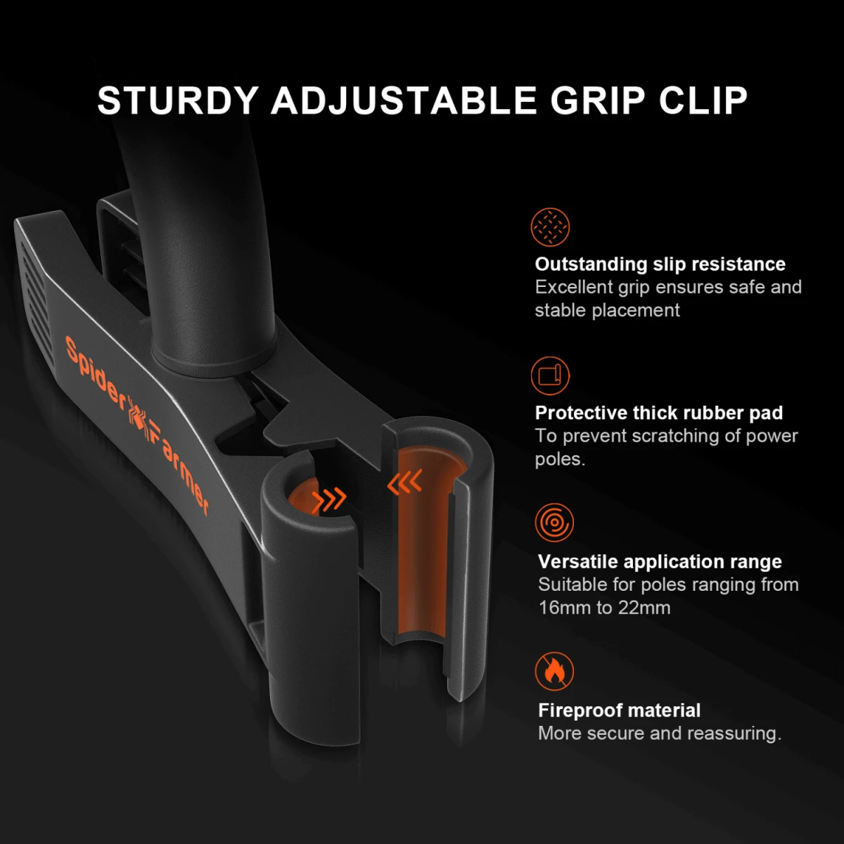 Spider Farmer 6" Clip-On Fan For Indoor Plants 8 Spider Farmer 6" Clip-On Fan For Indoor Plants - Image 6