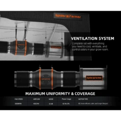 Spider Farmer Grow Kit 6" Inline Duct Fan And Carbon Filter Combo 24 Spider Farmer Grow Kit 6" Inline Duct Fan And Carbon Filter Combo -Eds Plant Shop spider farmer grow kit 6 inline duct fan and carbon filter combo 548635