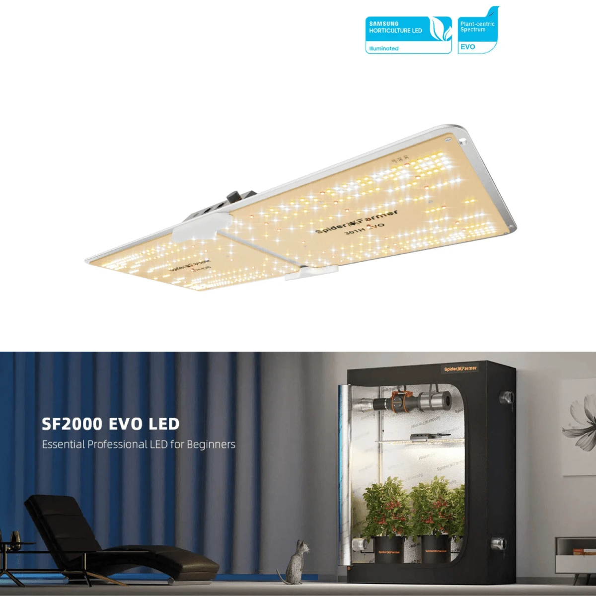 Spider Farmer SF2000 200W Dimmable Full Spectrum LED Grow Light 15 Spider Farmer SF2000 200W Dimmable Full Spectrum LED Grow Light - Image 13