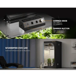 Spider Farmer SF2000Pro 200W Dimmable Full Spectrum LED Grow Light -Eds Plant Shop spider farmer sf2000pro 200w dimmable full spectrum led grow light 246772