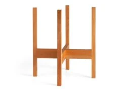 Square-Leg Mahogany Plant Stand — Adjustable Height, Indoor/Outdoor -Eds Plant Shop square leg mahogany plant stand adjustable height indooroutdoor 4425442