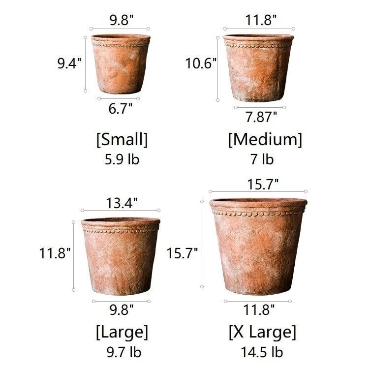 Terracotta & Concrete Planter Pot 14 Terracotta & Concrete Planter Pot - Image 12