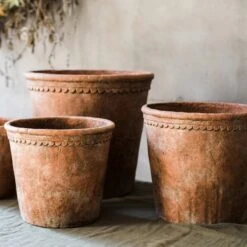 Terracotta & Concrete Planter Pot
