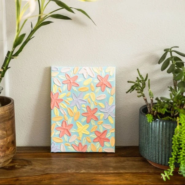 Textured Floral Art Kit 4 Textured Floral Art Kit - Image 2