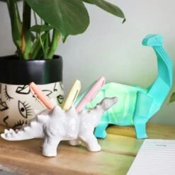 White Stegosaurus Dinosaur Planter Pot -Eds Plant Shop white stegosaurus dinosaur planter pot 5286498