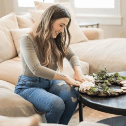 Winter Wood Slice Wreath Kit -Eds Plant Shop winter wood slice wreath kit 947218