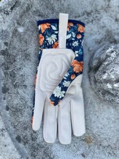 Women’s Floral “Olivia” Garden & Project Gloves – Reinforced Cotton Twill & Spandex -Eds Plant Shop womens floral gardening and project gloves the olivia 294612