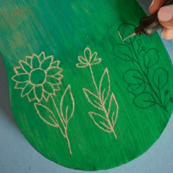 Wood Engraving Kit With Macrame Plant Stand -Eds Plant Shop wood engraving kit with macrame plant stand 396468