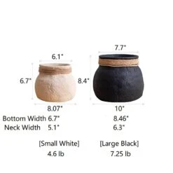 Woven Cement Planter With Rope Accent 27 Woven Cement Planter With Rope Accent -Eds Plant Shop woven cement planter with rope accent 572116